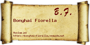 Bonyhai Fiorella névjegykártya